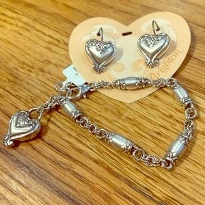 ✨ BRIGHTON✨ RARE BLAIRE HEART Earrings & Bracelet